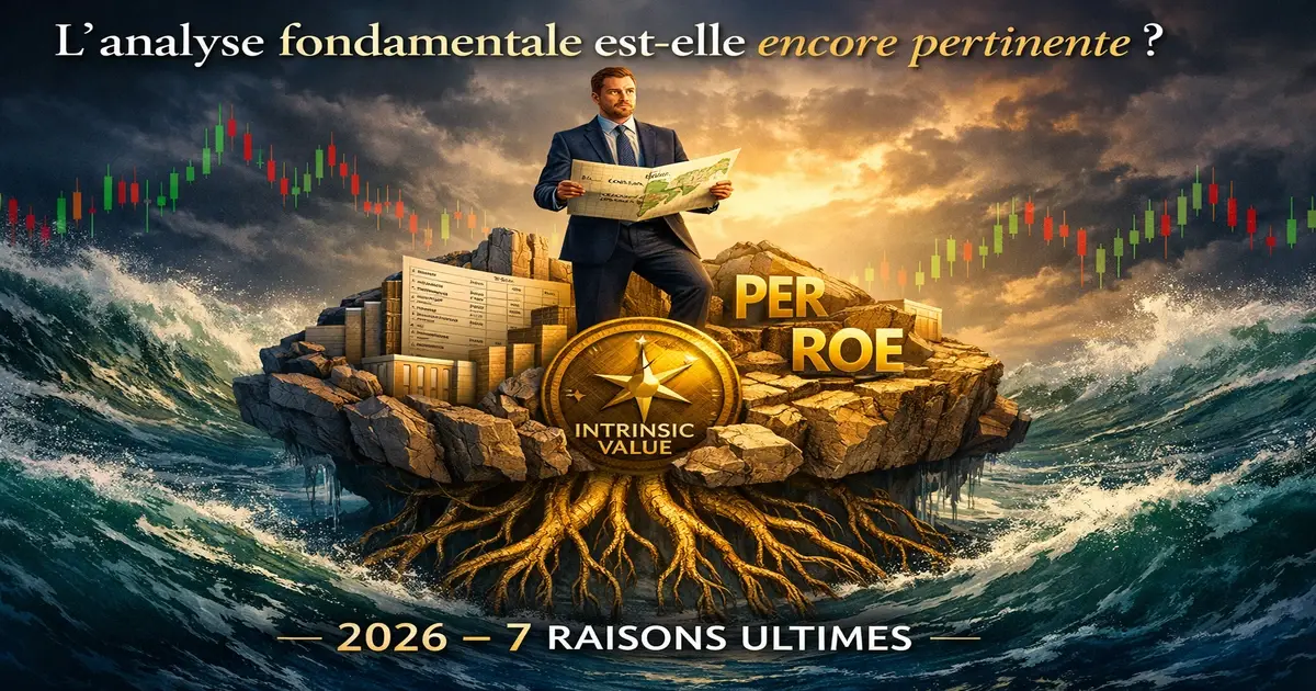 L'analyse fondamentale est-elle encore pertinente ? Un investisseur examine des états financiers et des graphiques économiques pour évaluer la valeur intrinsèque des actifs en 2026