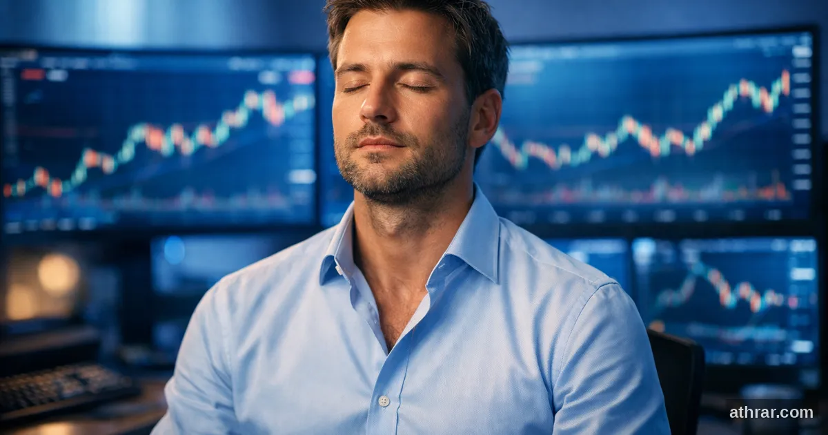 Trader pratiquant la respiration profonde pour gérer le stress dans le trading et rester calme devant ses écrans