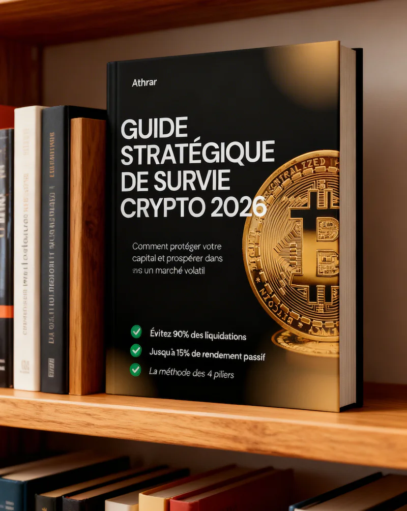 Guide Stratégique de Survie Crypto 2026 - Maquette du livre par Athrar