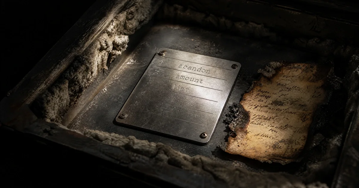 Plaque métallique gravée avec seed phrase de hardware wallet – protection contre l’incendie et l’eau