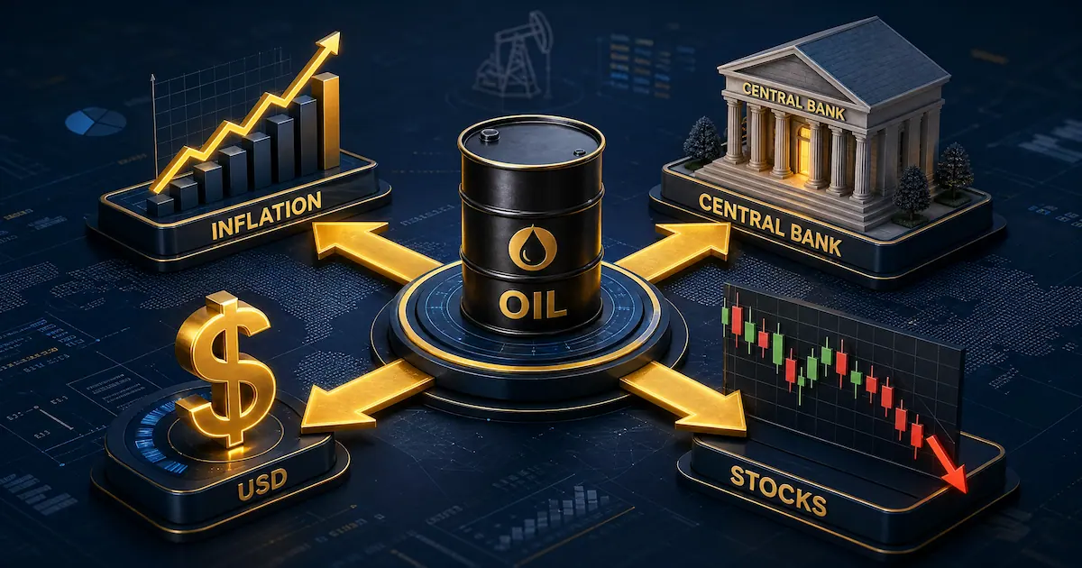 Pétrole et or 2026 : le baril de pétrole déclenche une réaction en chaîne sur les marchés financiers, inflation, banques centrales et dollar.
