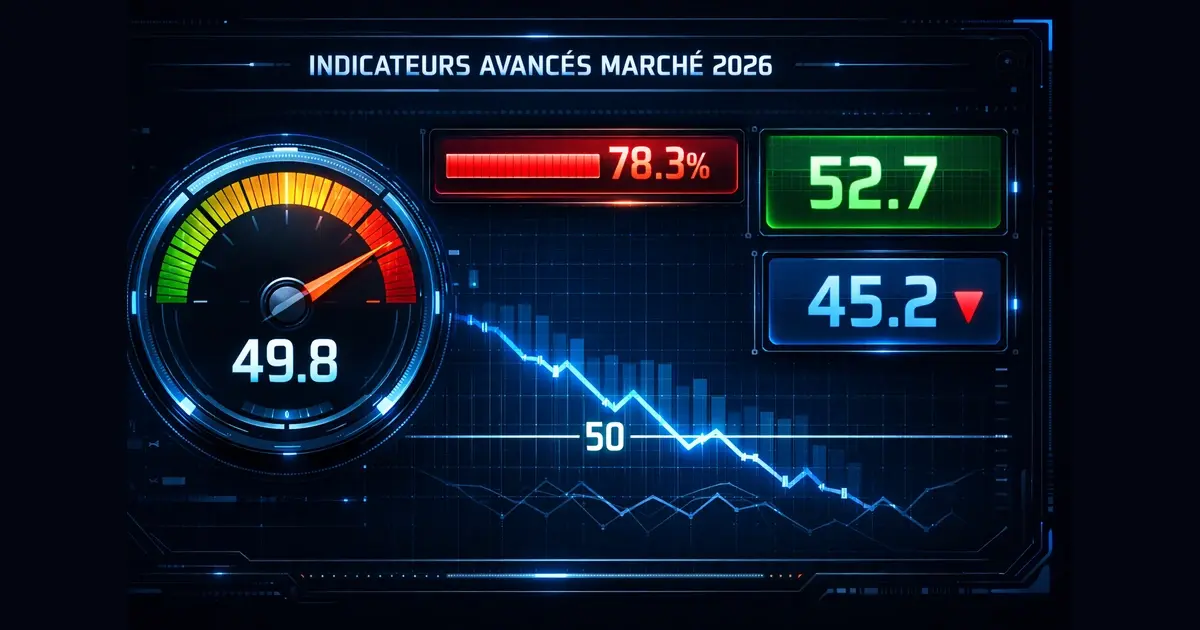 Indicateurs avancés marché 2026 : graphiques PMI manufacturier et services pour anticiper la contraction économique