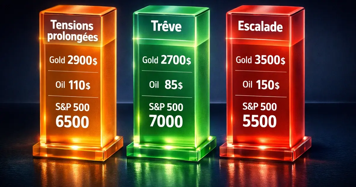 scénarios or pétrole 3 mois conséquences fermeture détroit Ormuz