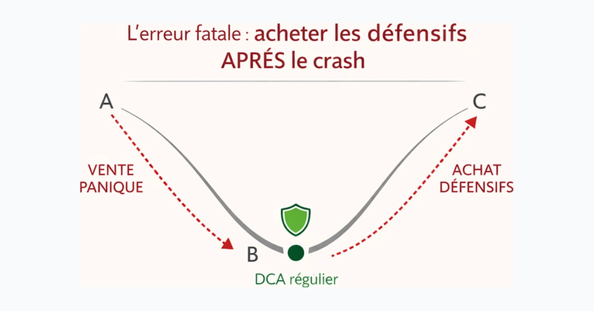 Schema explicatif de l erreur d achat des secteurs boursiers defensifs en pleine crise achat au sommet de la peur