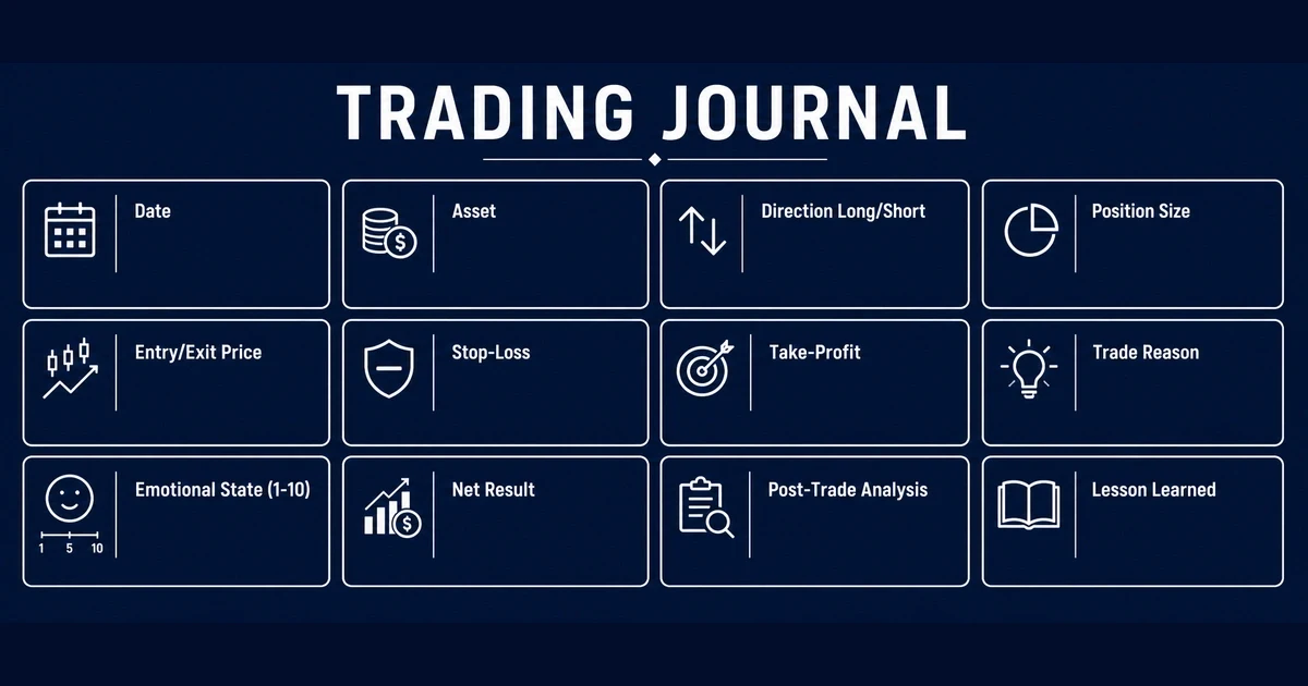 Journal trading efficace - comparaison avant après, gauche sans journal notes chaotiques et pertes, droite avec journal organisé et progression
