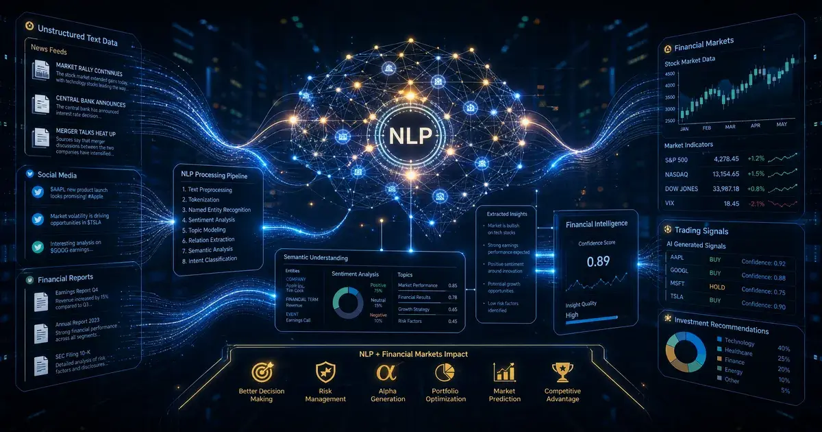 Traitement du langage naturel NLP analyse de données financières
