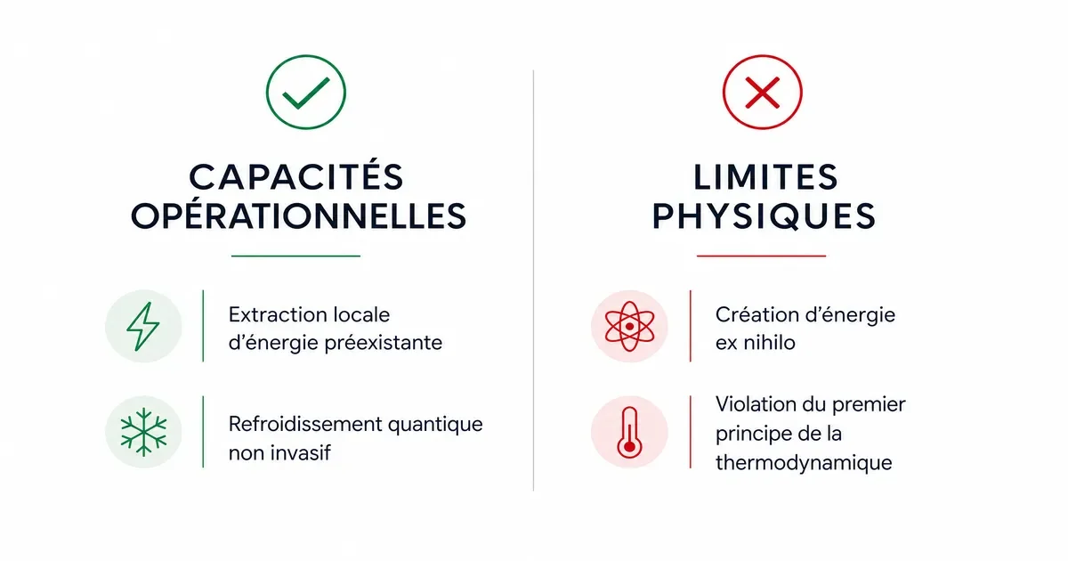 transfert quantique d'énergie pas d'énergie gratuite QET limite