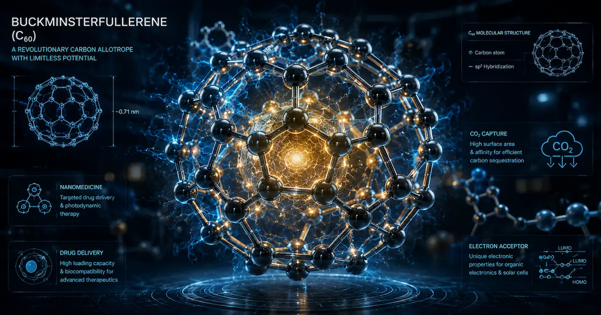 Fullerènes buckminsterfullerène C60 nanostructures carbone applications biomédicales vectorisation médicaments capture CO2