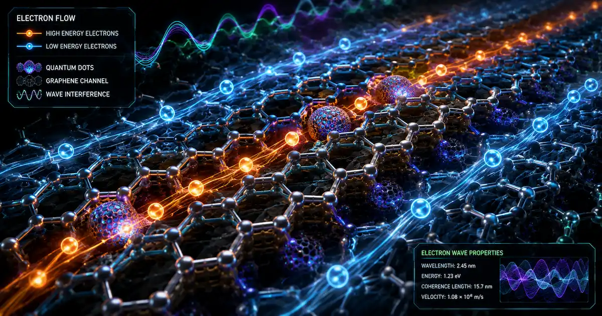 Visualisation du flux d'électrons traversant une nanostructure cristalline semi-conductrice